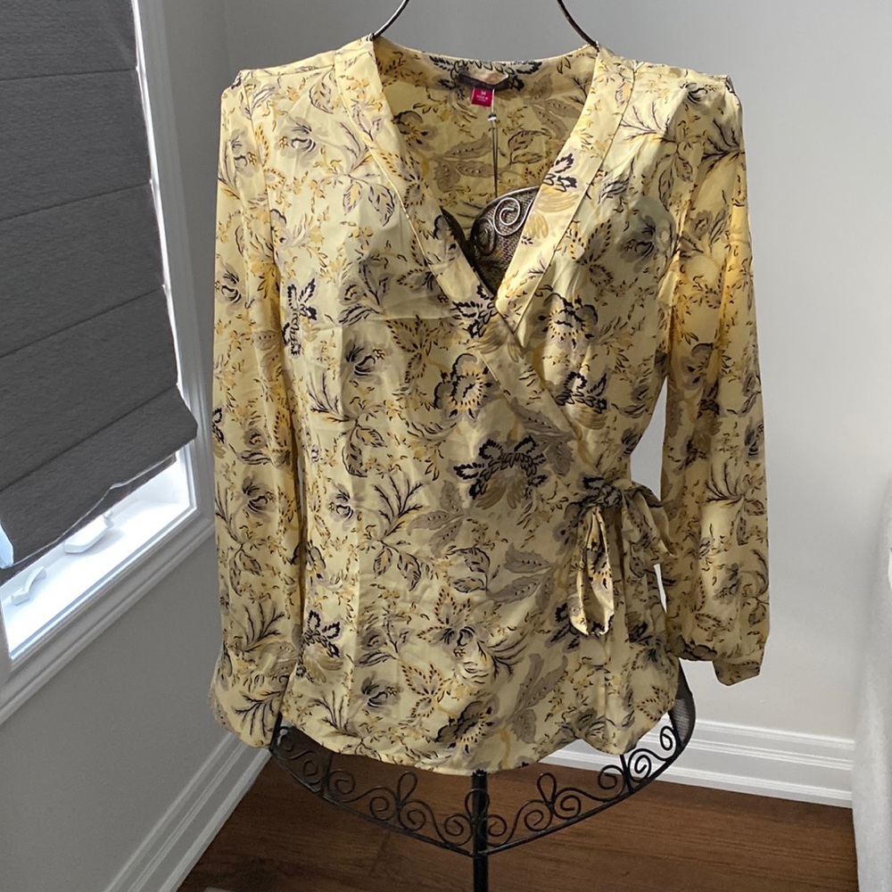 Vince Camuto wrap tie blouse. BNWT